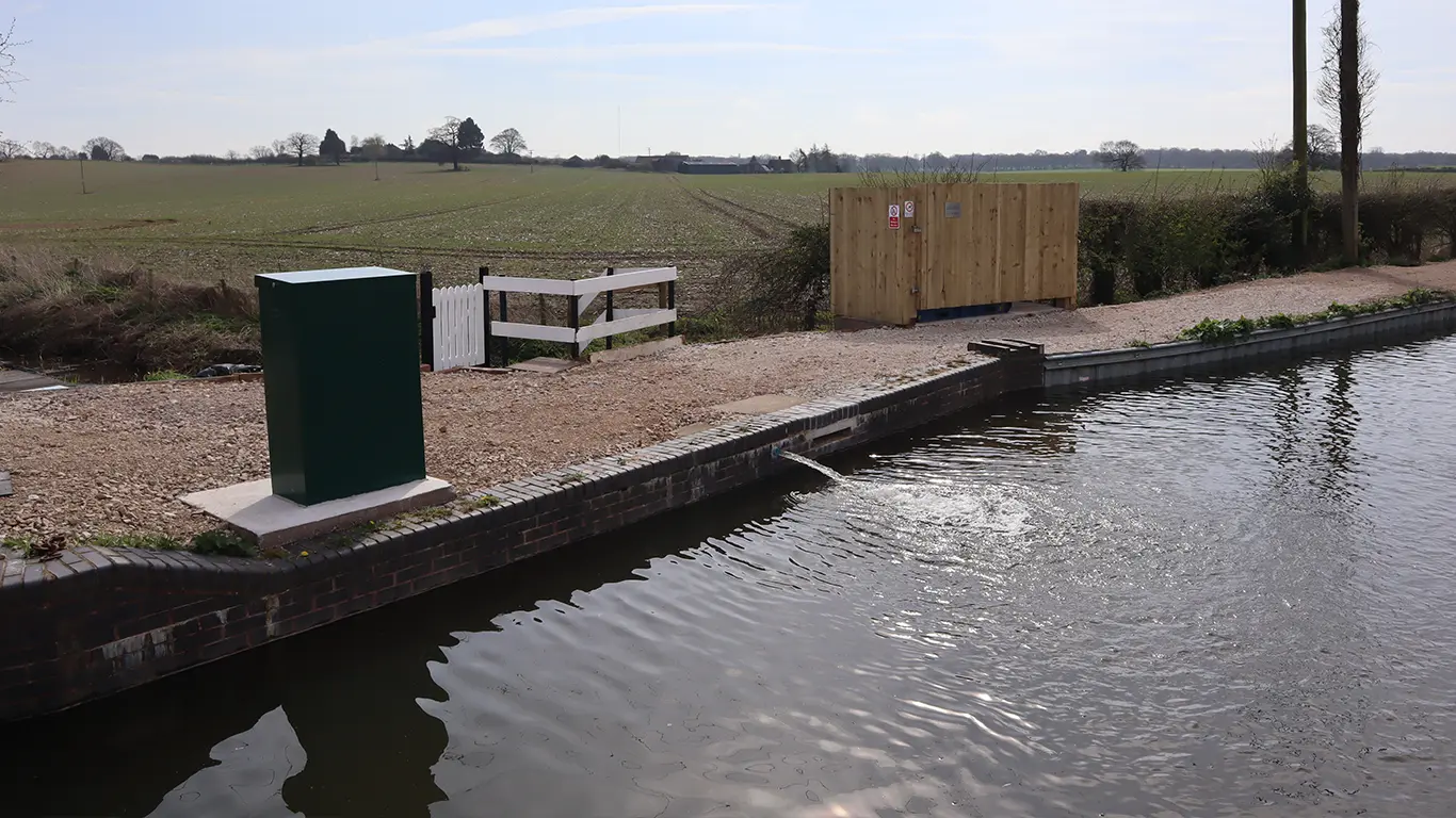water flowing into canal