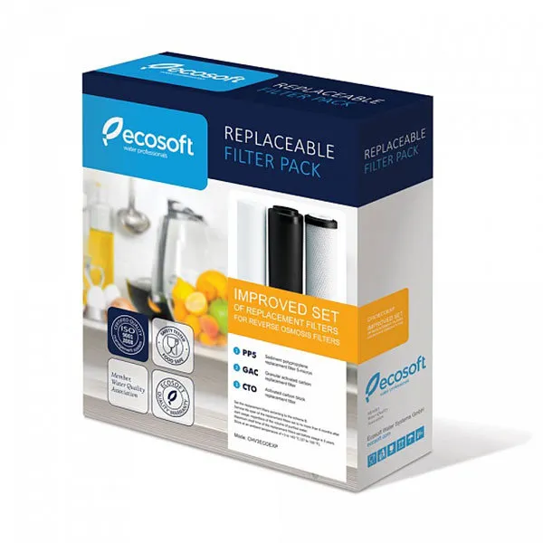 Ecosoft - Improved Replacement Filters 1-2-3 for Reverse Osmosis Systems
