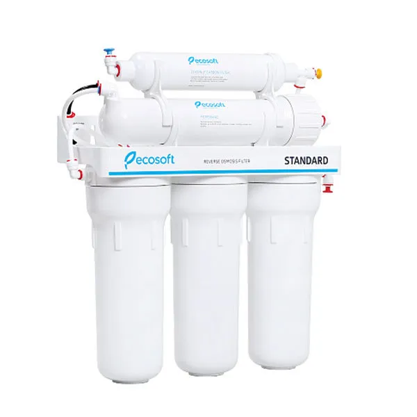 A ecosoft standard reverse osmosis filter with pump.