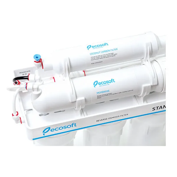 A ecosoft standard reverse osmosis filter with pump.