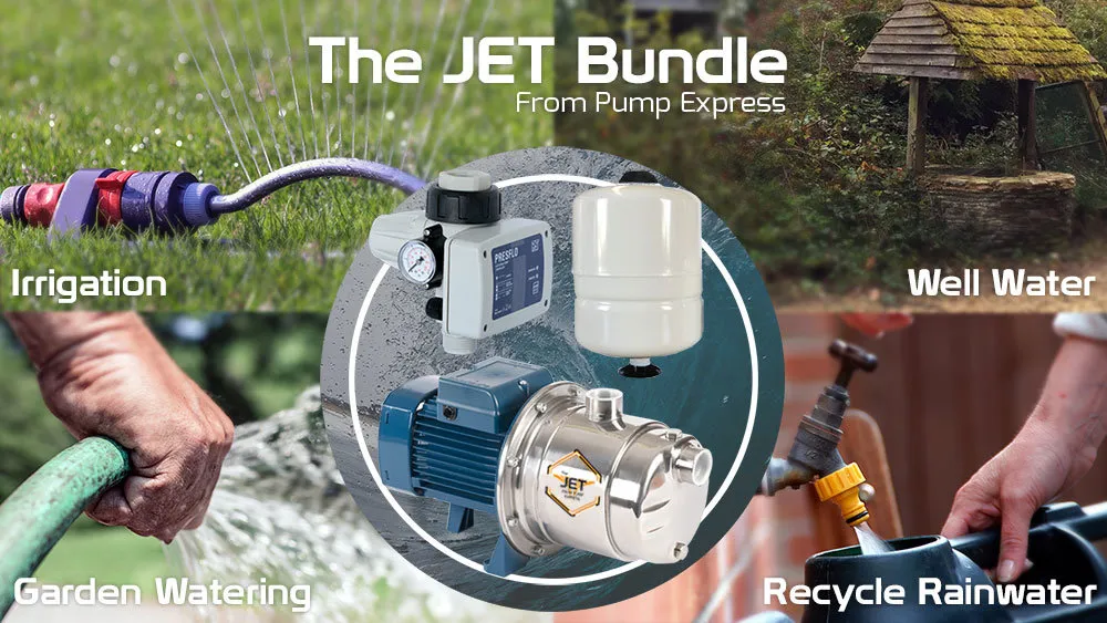 The JET bundle featuring a pressure vessel, controller and the JET pump system
