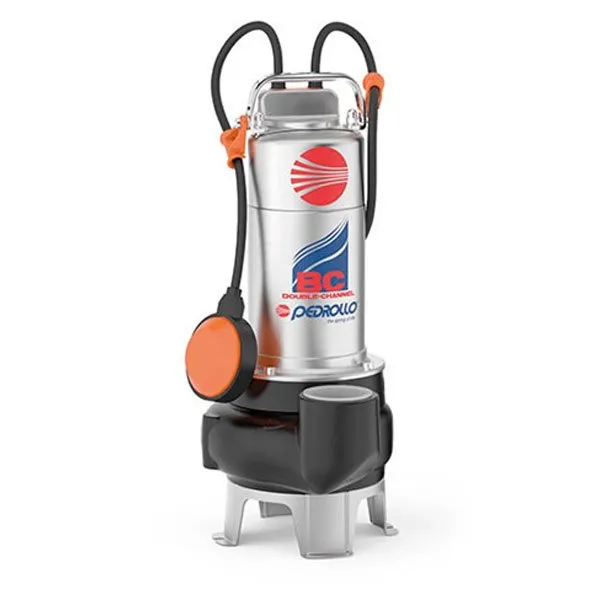 Pedrollo BC "DOUBLE-CHANNEL" Submersible Sewage Pumps BC 10/50 ST (Automatic - With Float) Single Phase
