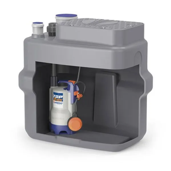 A Pedrollo SAR Tank with a submersible pump.