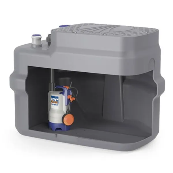 A Pedrollo SAR 250 Tank with a submersible pump.