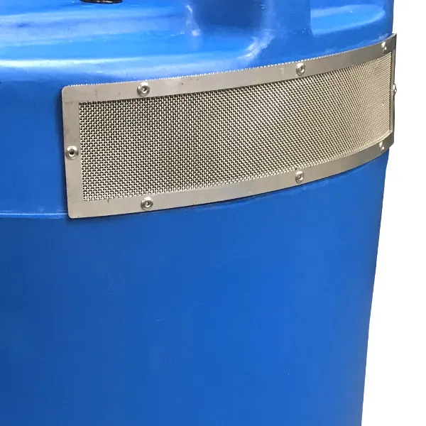 A photo of a blue powertank with CAT5 AB airgap option.