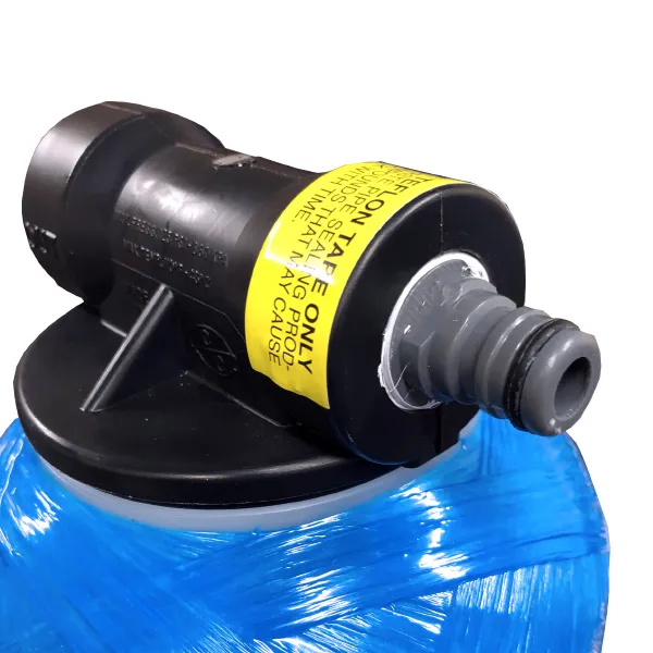 A photo of a blue car wash filter tank at 8l capacity.