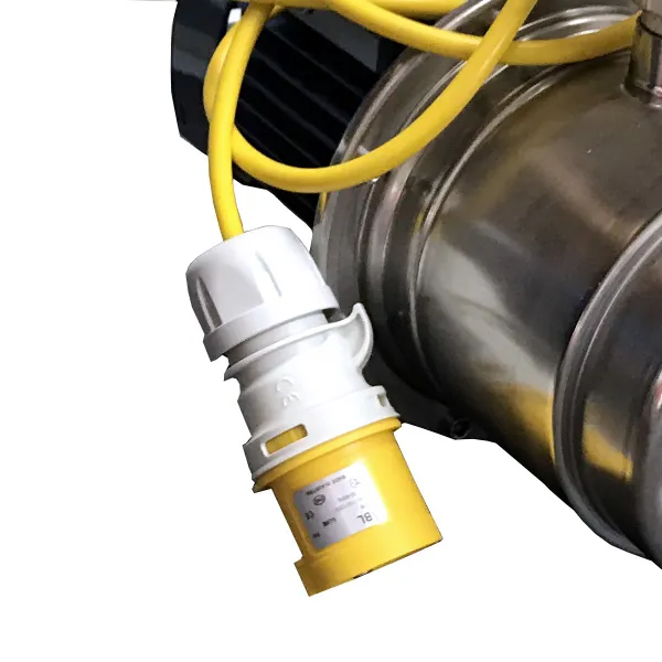 A photo of a 110v fitted yellow plug.