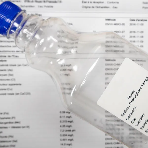 A photo of a plastic water testing kit.